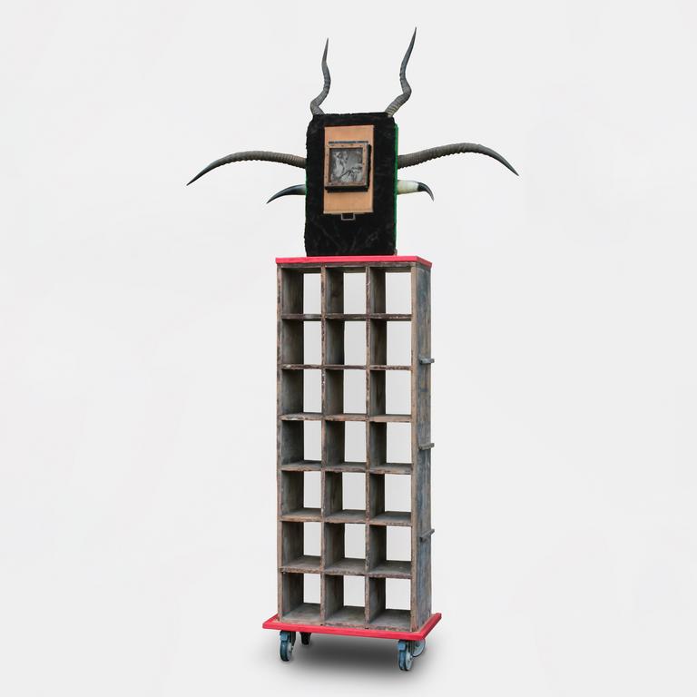 Catalogue raisonné, Jean-Jacques Lebel, Portrait totémique de Wifredo - 1958