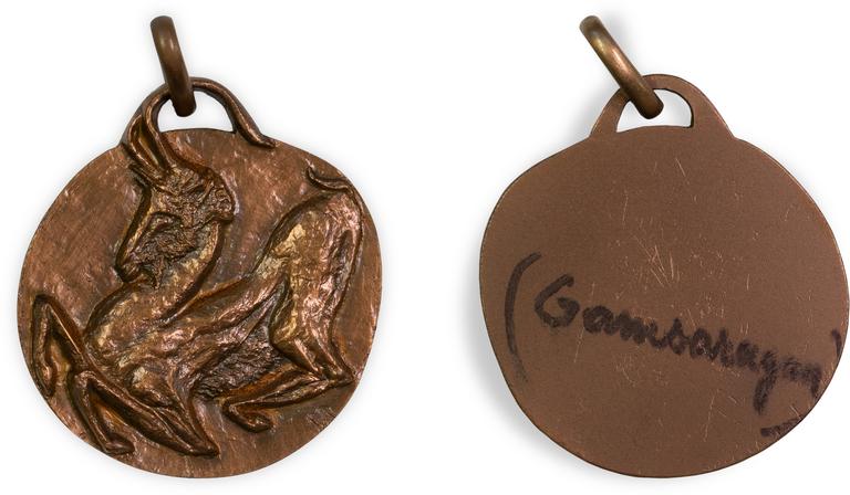 Catalogue raisonné, Daria Gamsaragan, Pendentif Capricorne - 1968
