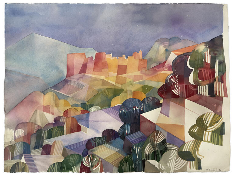 Catalogue raisonné, Adolphe Deville, Vue sur Saignon, 1990