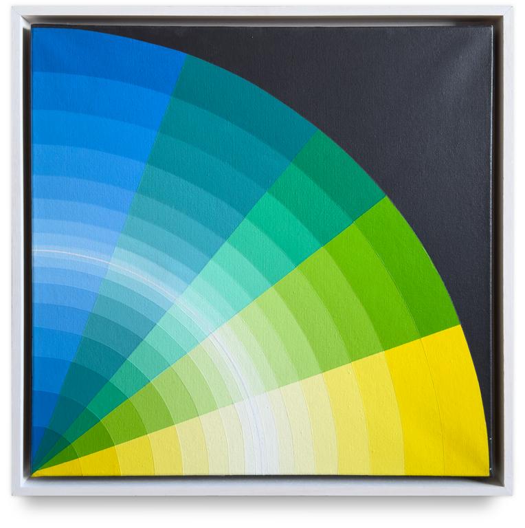 Horacio Garcia Rossi, Couleur lumière, ombre positive d'un quart de cercle - 2010