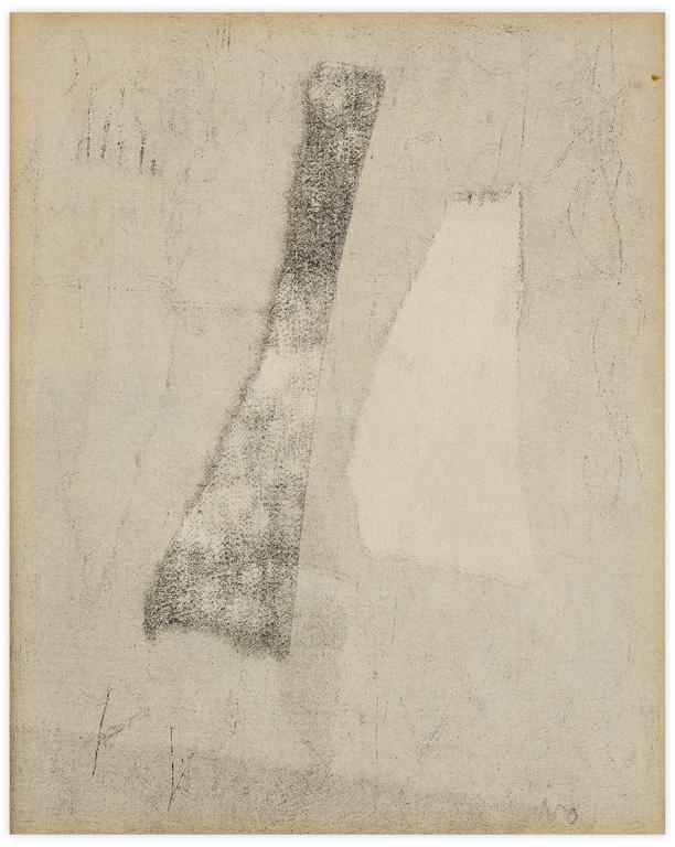 Catalogue raisonné, Norris Embry, Sans titre (Composition abstraite, deux formes découpée), vers 1955-57