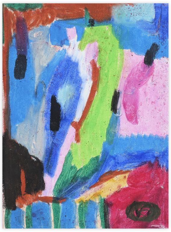 Catalogue raisonné, Norris Embry, Sans titre (Composition verte, bleu, rose), vers 1965-66