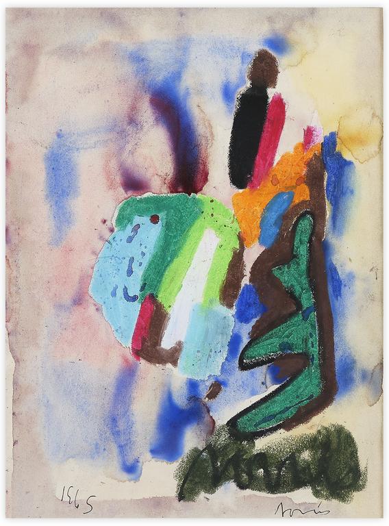 Catalogue raisonné, Norris Embry, Sans titre (Composition verte et marron), 1965