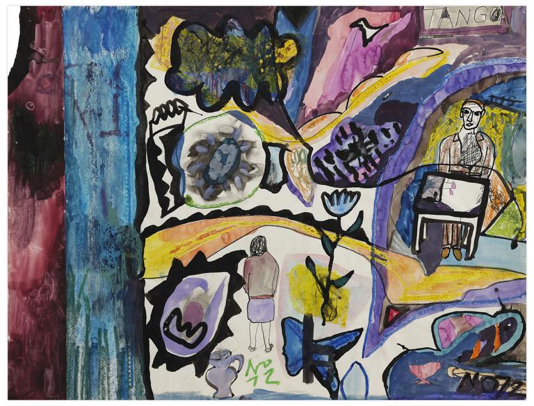 Catalogue raisonné, Norris Embris, Sans titre (Tango, femme de dos), 1972