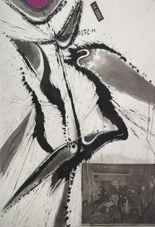 Catalogue raisonné, Jean-Jacques Lebel, La gendarmerie mobile charge au Quartier Latin - circa 1970