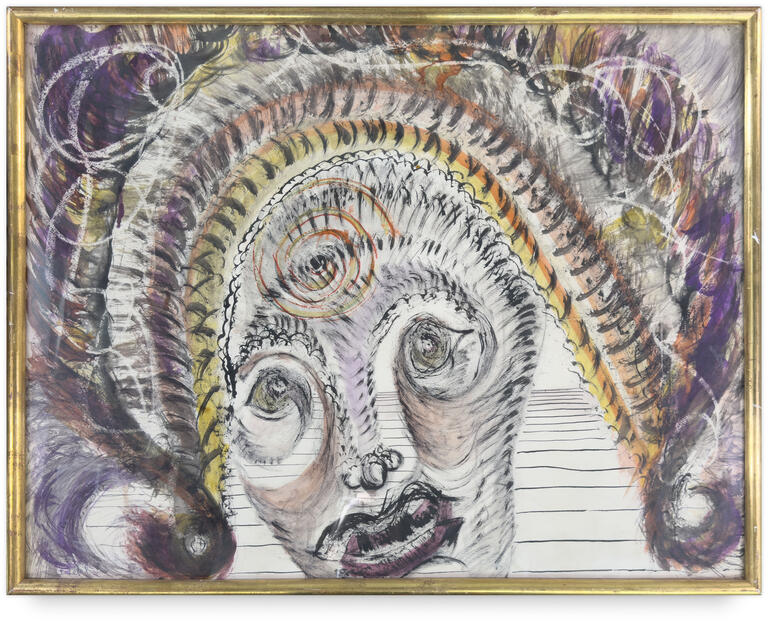 Catalogue raisonné, Jean-Jacques Lebel, Sans titre (portrait) - 1957