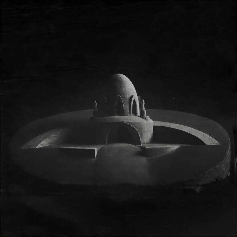 Catalogue raisonné, Étienne Béothy, Opus 007 — Projet de crypte en terre glaise (Crypte dans une colline) — 1922
