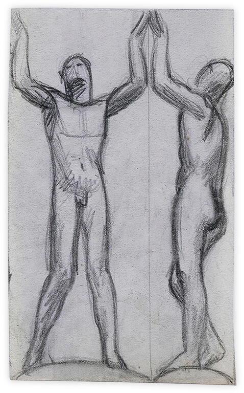 Catalogue raisonné, Etienne Beothy, Deux personnages debout bras levés