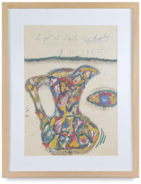 Catalogue raisonné, Jean-Jacques Lebel, Le Pot et l'oeil - 1950