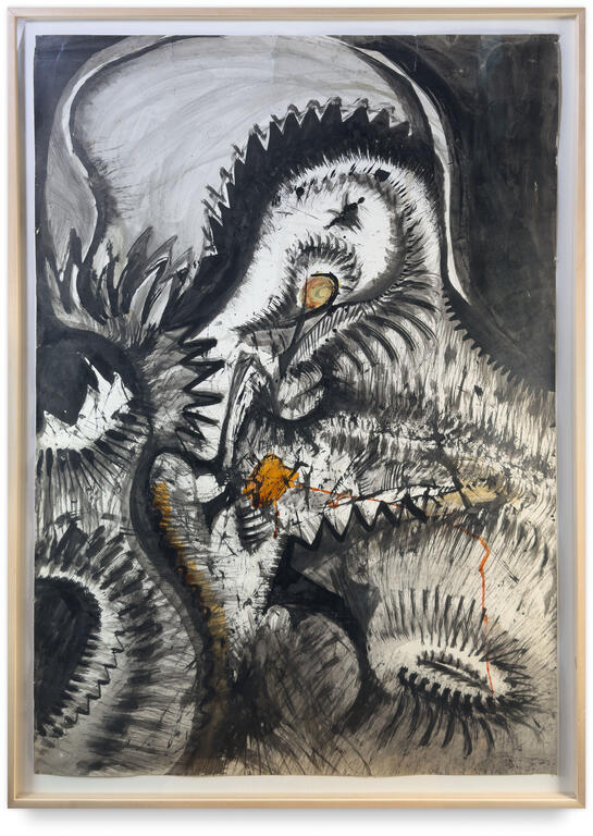 Catalogue raisonné, Jean-Jacques Lebel, Sans titre (tache orangée) - 1958