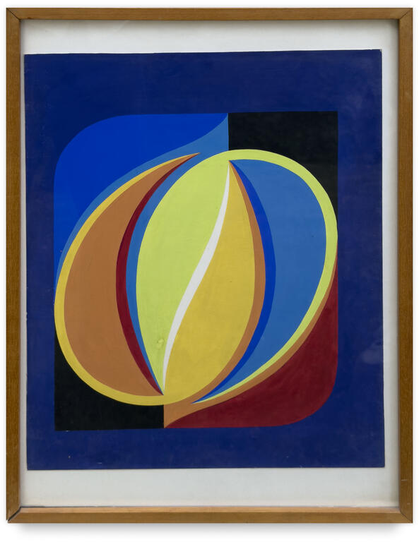 Catalogue raisonné, Etienne Beothy, formes sur fond bleu