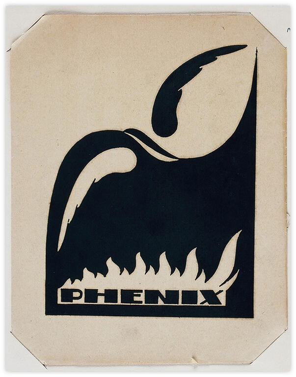 Catalogue raisonné, Etienne Beothy, Première de couverture du tapuscrit Phenix _ 1944