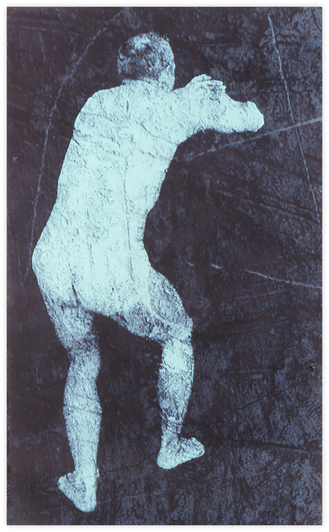 Catalogue raisonné, Bernadette Delrieu, Homme nu dans paysage - 1973