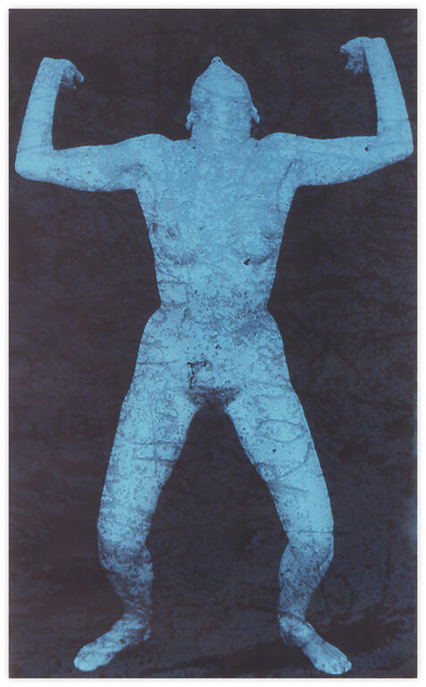 Catalogue raisonné, Bernadette Delrieu, Homme nu dans paysage - 1973