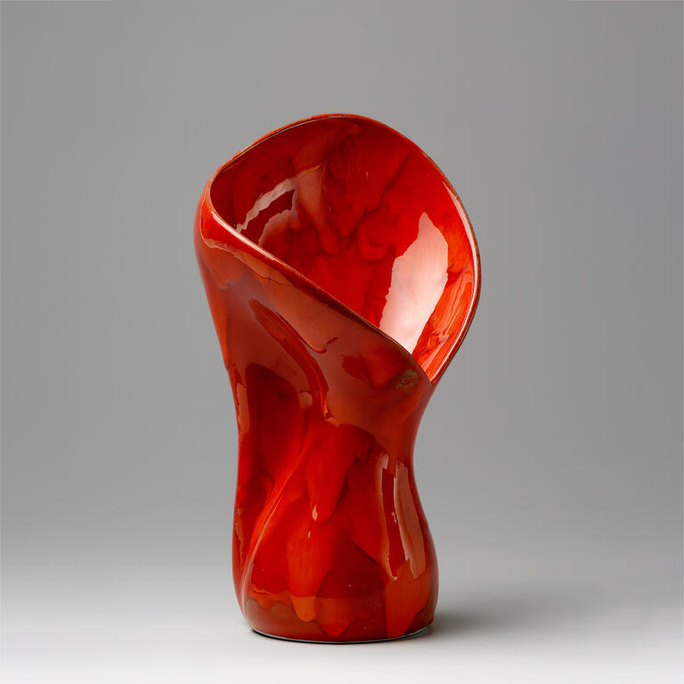 Catalogue raisonné, Vase rouge jaspé, Pol Chambost
