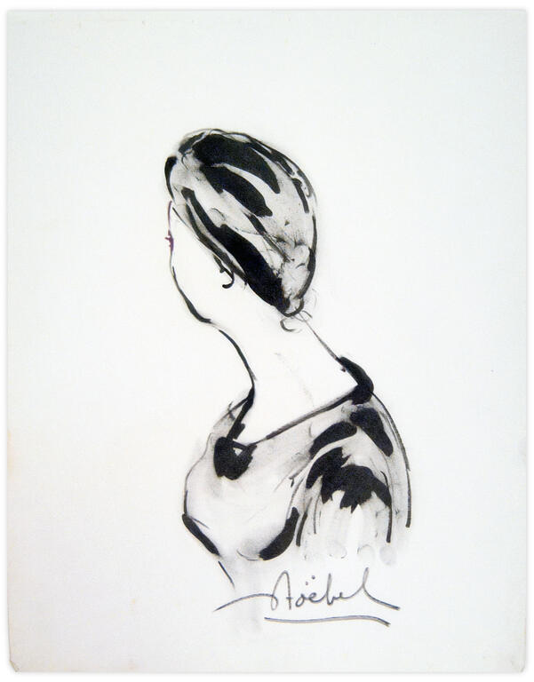 Catalogue raisonné, Edgar Stoëbel, femme en buste de 3/4 — 