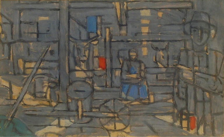 Catalogue raisonné, Hans Seiler, Intérieur de grange, circa 1949