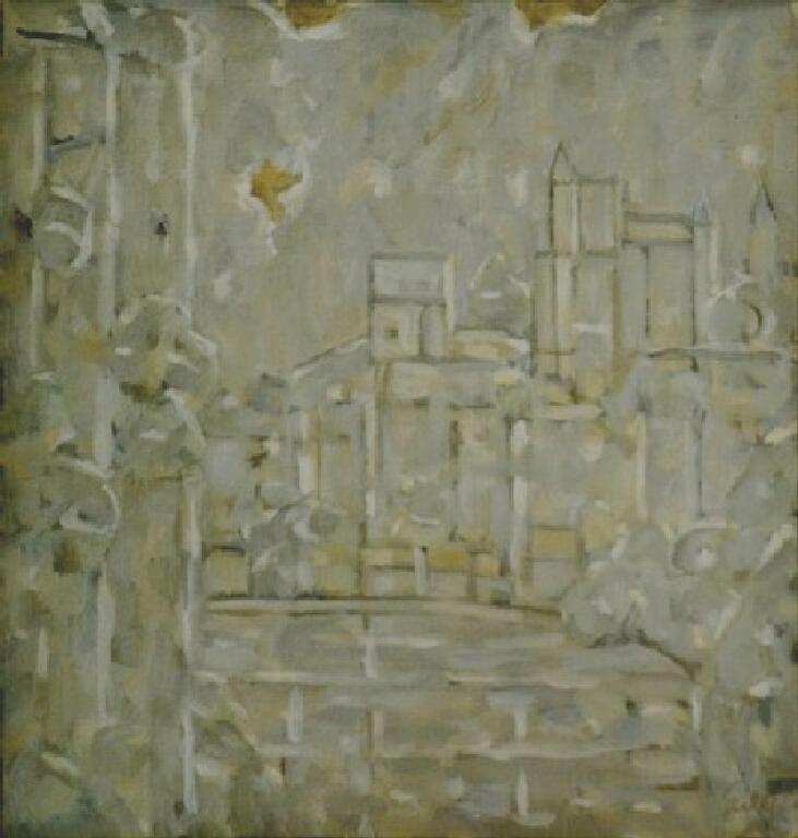 Catalogue raisonné, Hans Seiler, Vue sur Beynac (grise), circa 1975