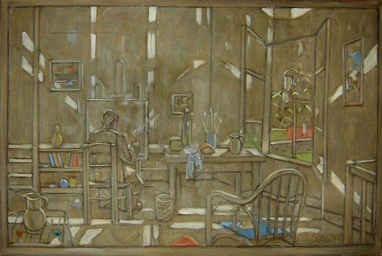 Catalogue raisonné, Hans Seiler, Atelier de campagne (Intérieur), 1975