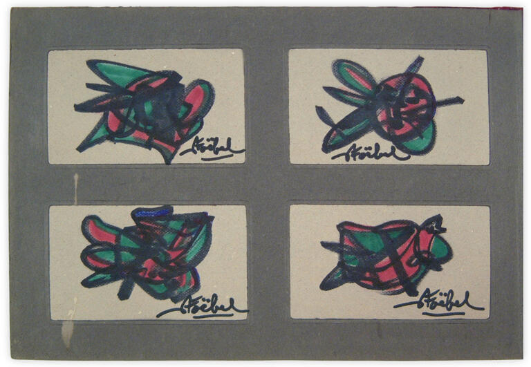 Catalogue raisonné, Edgar Stoëbel, Carnet - Abstract birds