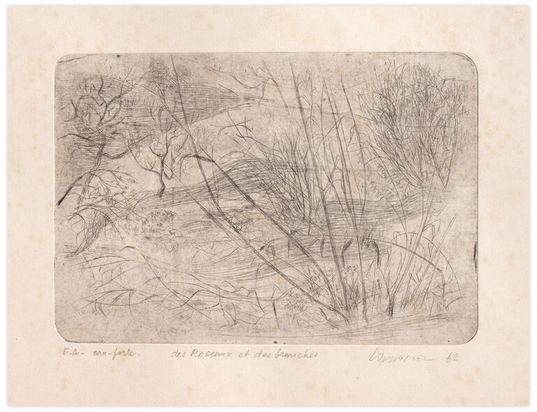 Catalogue raisonné, Henri Baviera, DES ROSEAUX ET DES BRANCHES — 1962