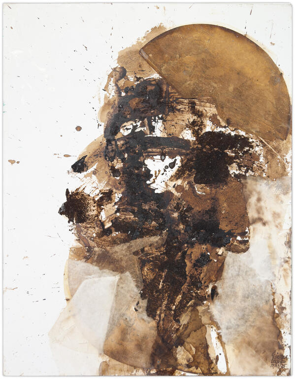 Catalogue raisonné, Jean-Jacques Lebel, Portrait au café - 2025