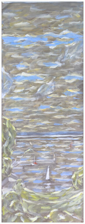 Catalogue raisonné, Hans Seiler, Voiles à Tréboul (ciel brun), circa 1985