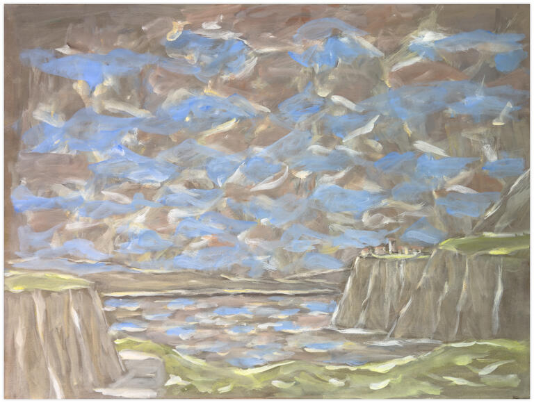 Catalogue raisonné, Hans Seiler, Leyré (beige et bleu), circa 1984