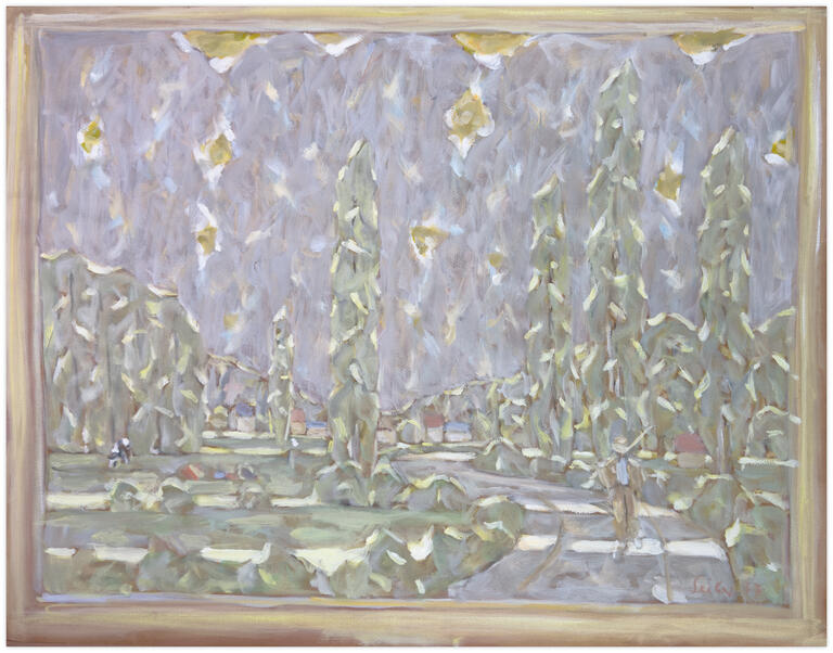 Catalogue raisonné, Hans Seiler, Les peupliers de St Cybranet, 1977