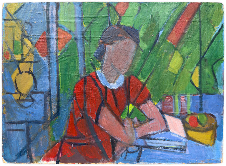 Catalogue raisonné, Hans Seiler, Femme en rouge, circa 1945