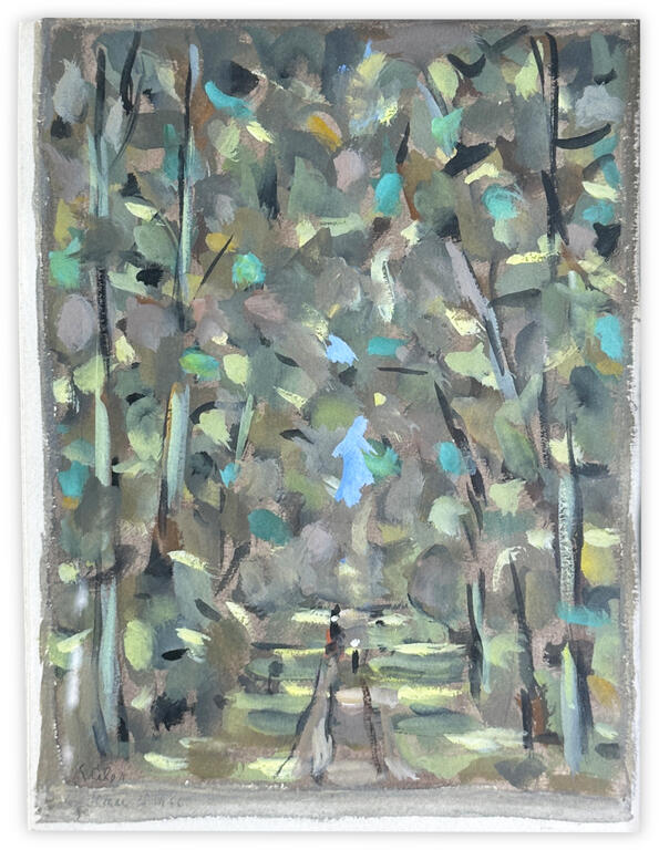 Catalogue raisonné, Hans Seiler, Petite route dans les arbres, 1966