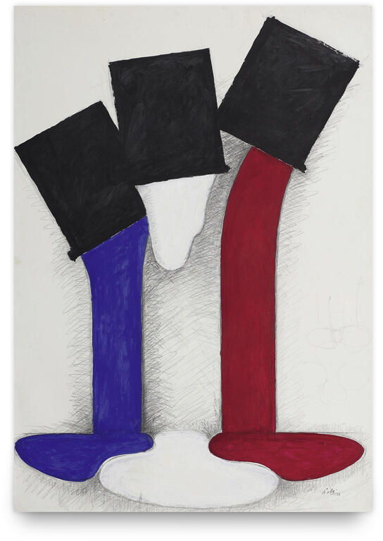 Catalogue raisonné, Claude Gilli, Coulées bleu blanc rouge — 1985