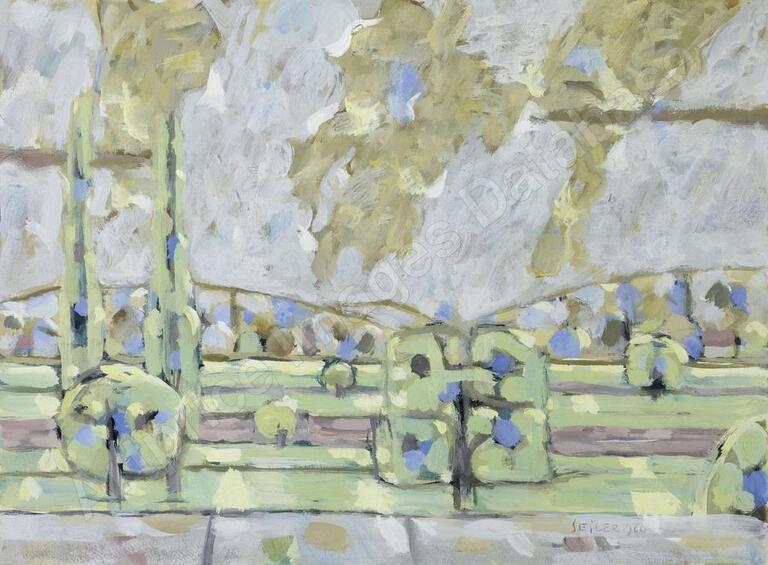 Catalogue raisonné, Hans Seiler, Vue de la terrasse, 1960