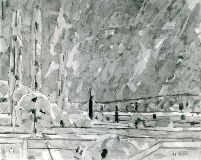 Catalogue raisonné, Hans Seiler, La vallée vue de la terrasse, 1963 