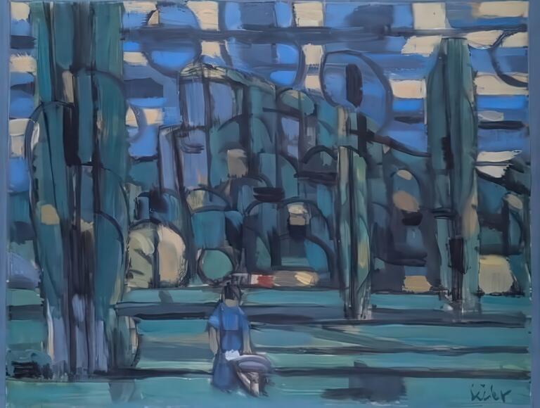 Catalogue raisonné, Hans Seiler, Les Peupliers dans la plaine, 1940