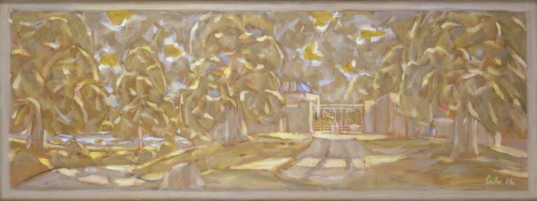 Catalogue raisonné, Hans Seiler, L'entrée du Queroy (ocre), 1982