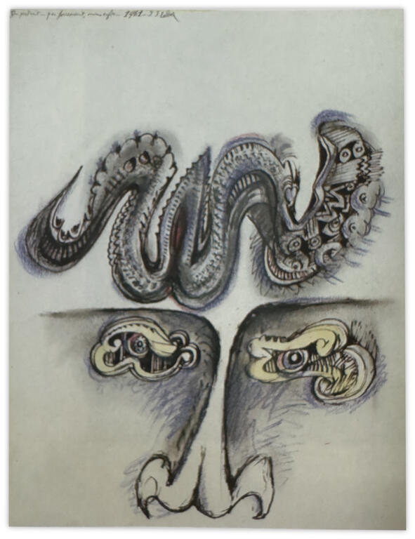 Catalogue raisonné, Jean-Jacques Lebel, Autoportrait - 1961