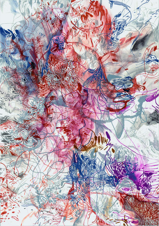 Catalogue raisonné, Daniel Boursin, 44x63 red-white-blue — circa 2017