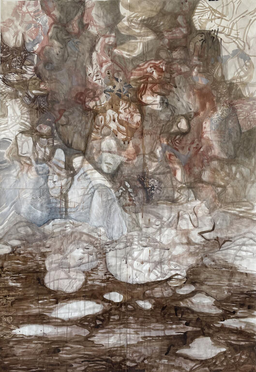 Catalogue raisonné, Daniel Boursin, 4F-red-earth-white-rock-pleinpot-.jpg