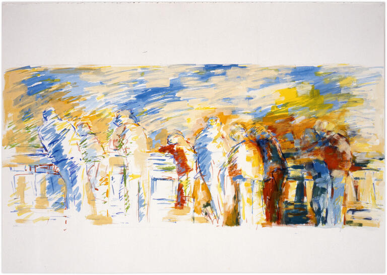 Catalogue raisonné, Bernadette Delrieu, Sur le balcon - 1993