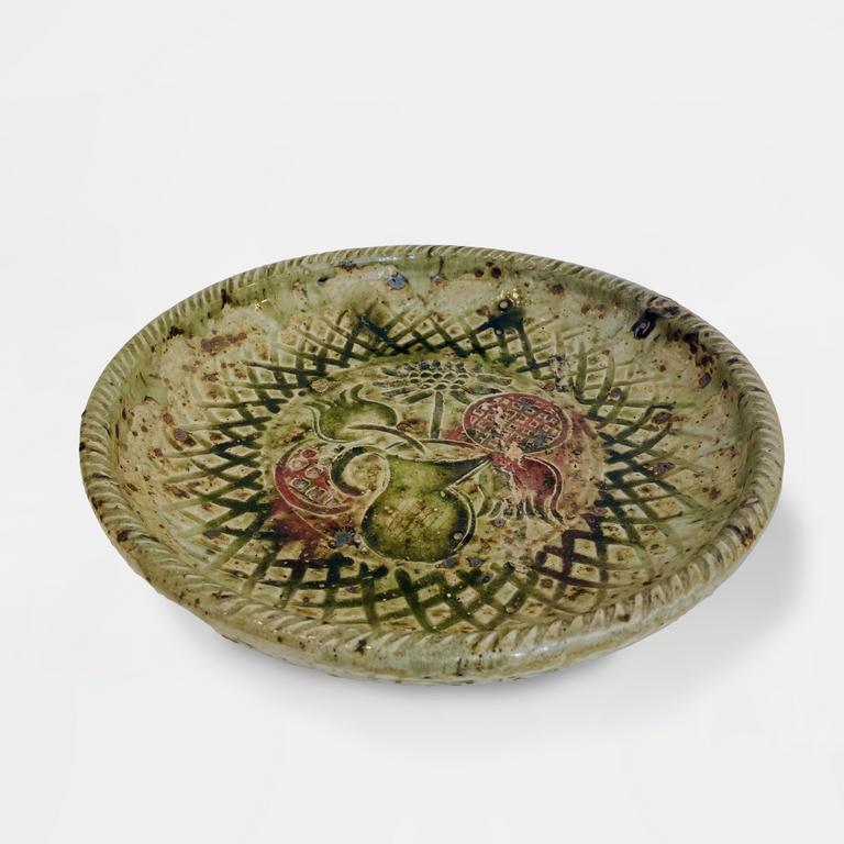 Catalogue raisonné, Jean & Jacqueline Lerat, Pichet et trois fleurs (plat), 1948