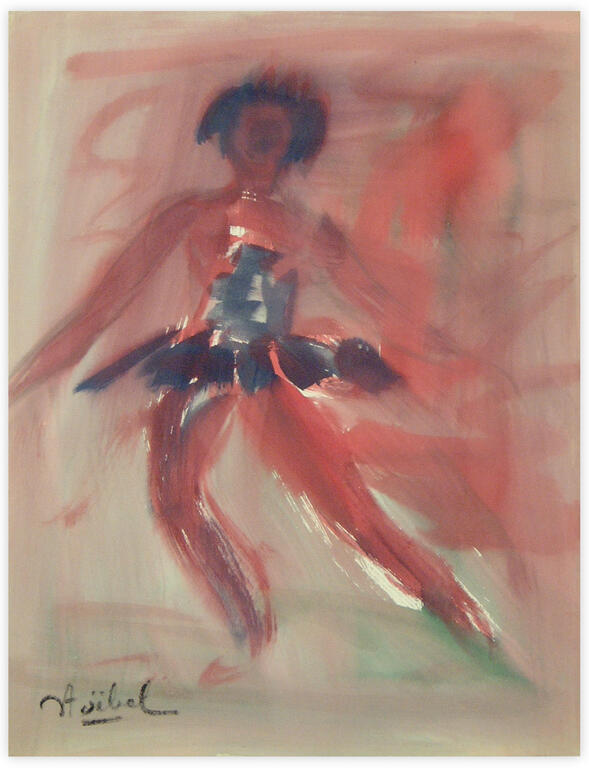 Catalogue raisonné, Edgar Stoëbel, lavis - danseuse — 