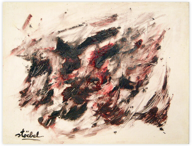 Catalogue raisonné, Edgar Stoëbel, abstract calligraphic — 