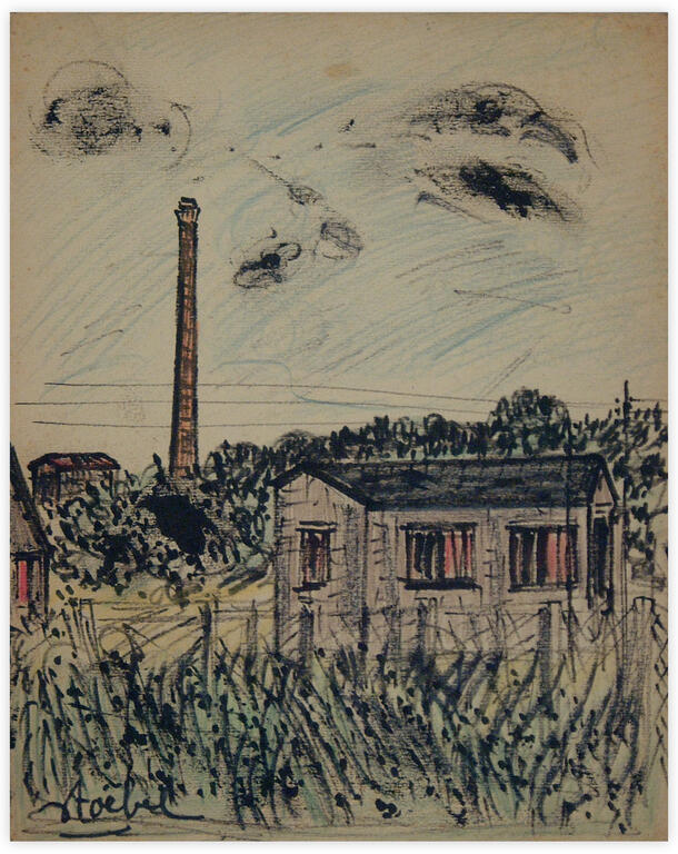 Catalogue raisonné, Edgar Stoëbel, chaleurs aux bois, Loiret 1964 ? - landscape — 