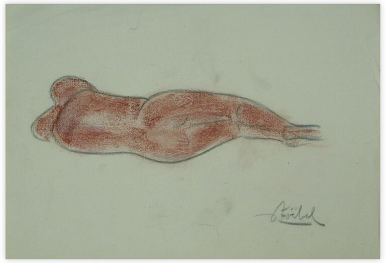 Catalogue raisonné, Edgar Stoëbel, femme allongée — 