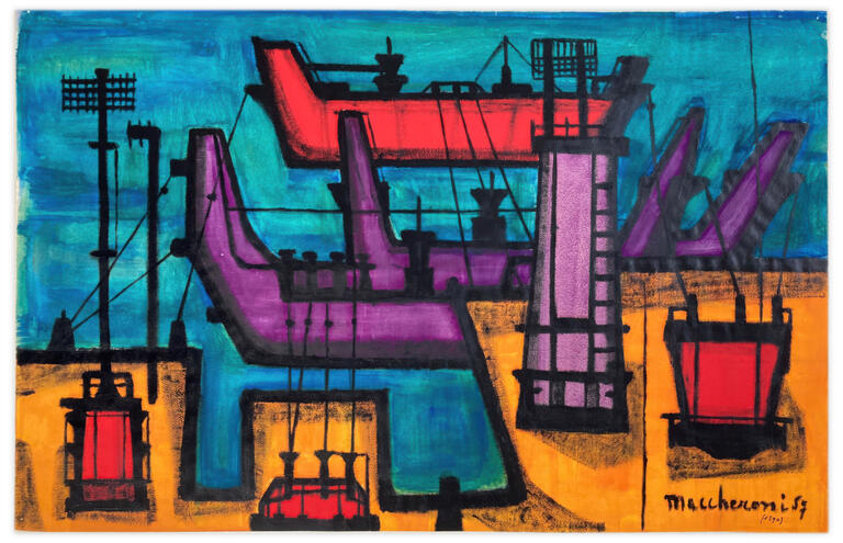Catalogue raisonné, Henri Maccheroni, Sans titre, Journal de l’œuvre - 1957
