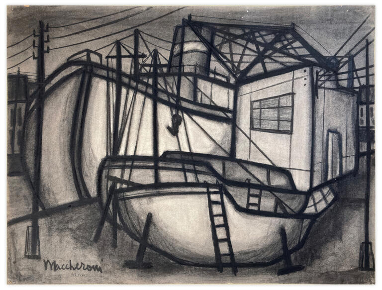 Catalogue raisonné, Henri Maccheroni, Le Port de Nice, Journal de l’œuvre - 1957
