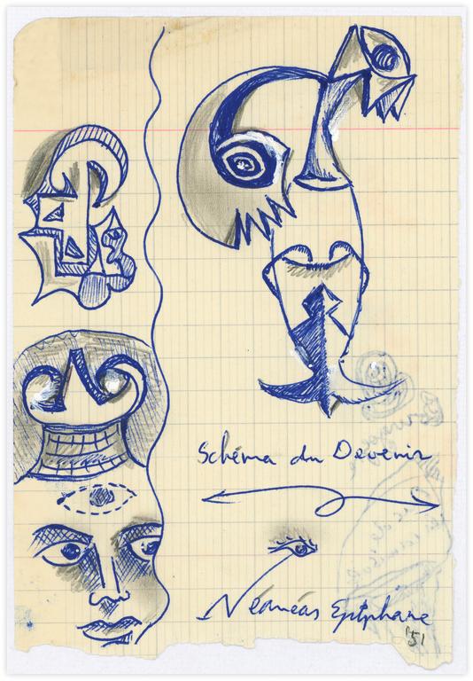 Catalogue raisonné, Jean-Jacques Lebel, Schéma du devenir - 1951