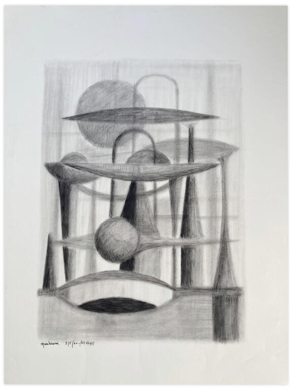 Catalogue raisonné, Henri Maccheroni, Sans titre, Les Mondes inachevés - 1960
