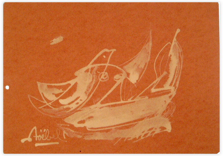 Catalogue raisonné, Edgar Stoëbel, abstract - "bateau-oiseau" — 